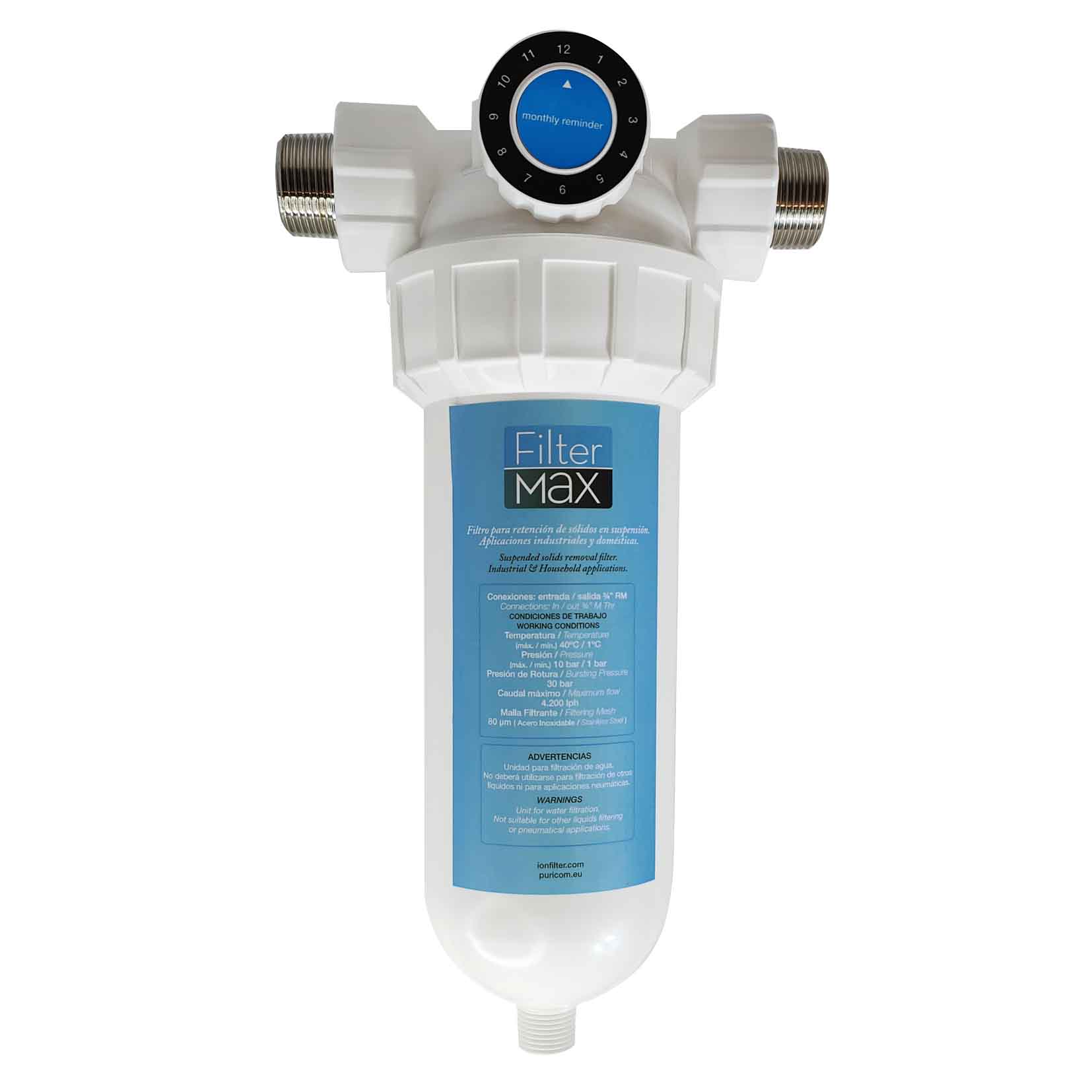 Filtro autopulente manuale per acqua Filtermax 3/4