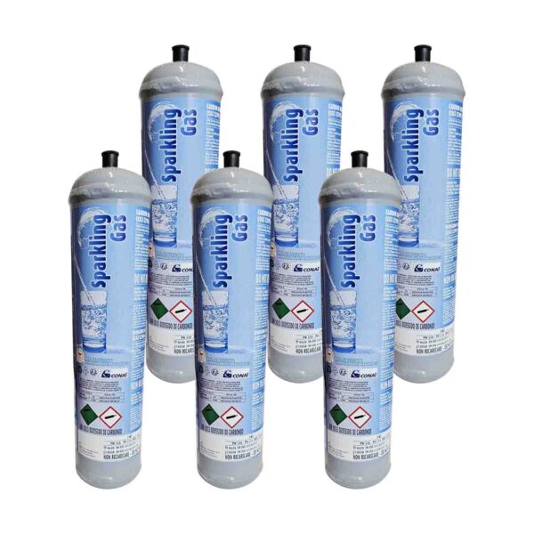 Confezione Da 6 Bombole Co2 Monouso Da 600 Gr.