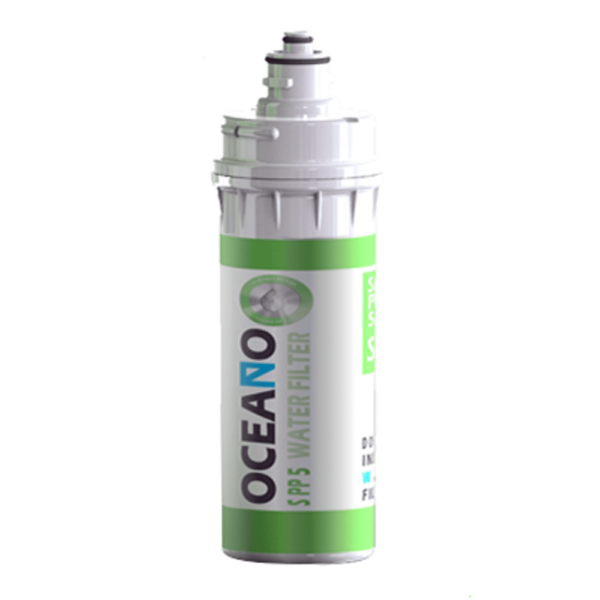 Kit Filtrazione Acqua Oceano Sottolavello - Filtro Sintered Carbon Block 0,3 Micron Con Rubinetto E Contalitri
