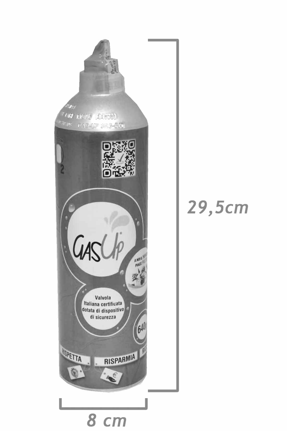 Bombola CO2 600 Gr Usa E Getta Per Gasatore Acqua Frizzante - Attacco M11x1, Acciaio, Non Ricaricabile - Foto 2