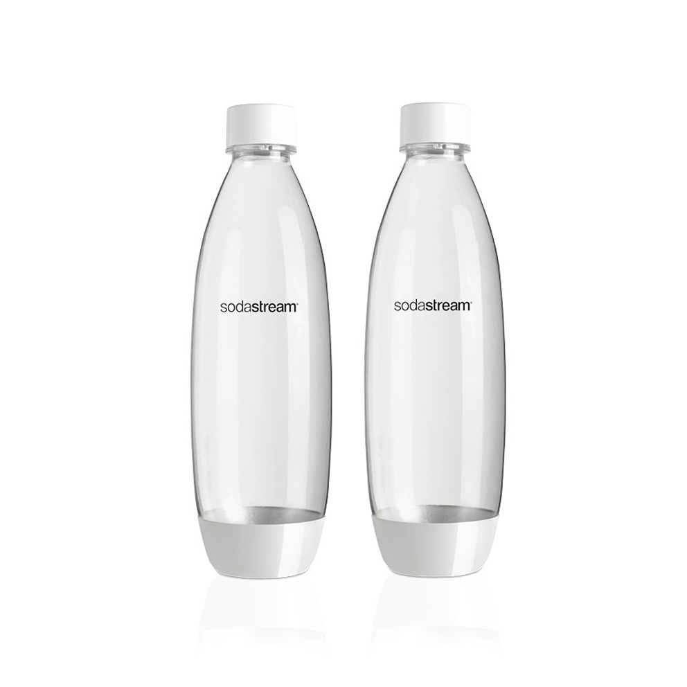 Sodastream Gasatore Terra White Value Pack 2 Con 2 Bottiglie Fuse Lavabili  In Lavastoviglie Da 1Lt