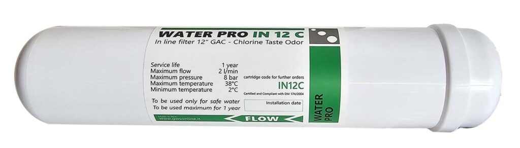 WaterPro Filtro in linea IN12C GAC 12″