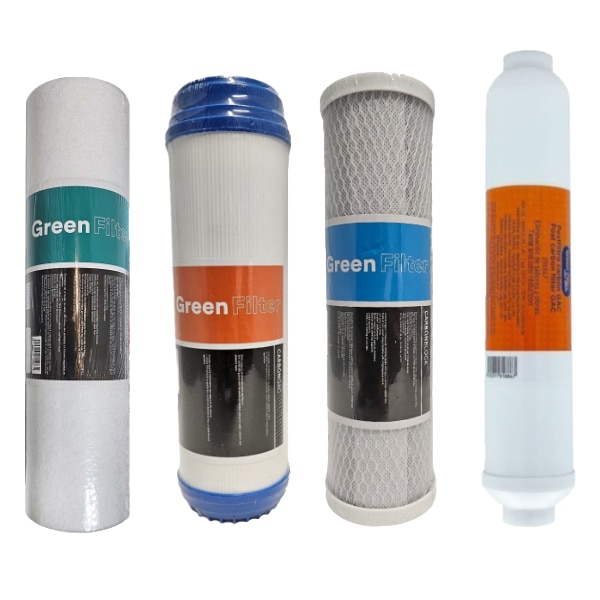 Pacco da 4 filtri per osmosi inversa green filter