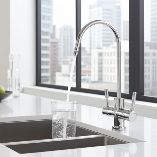 Rubinetto a 2 vie in cucina